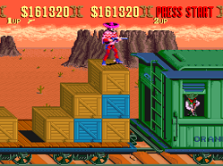 sunset riders train level on snes